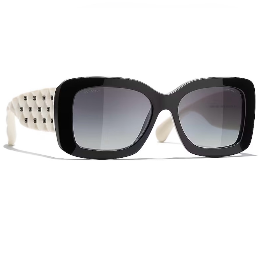 Chanel Acetate Quikted Cc Rectangle Sunglasses 5483a